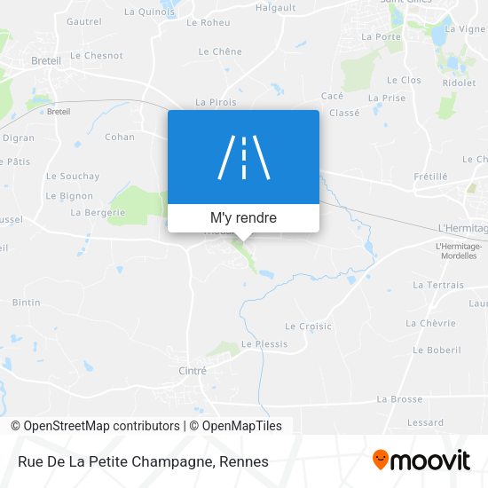 Rue De La Petite Champagne plan