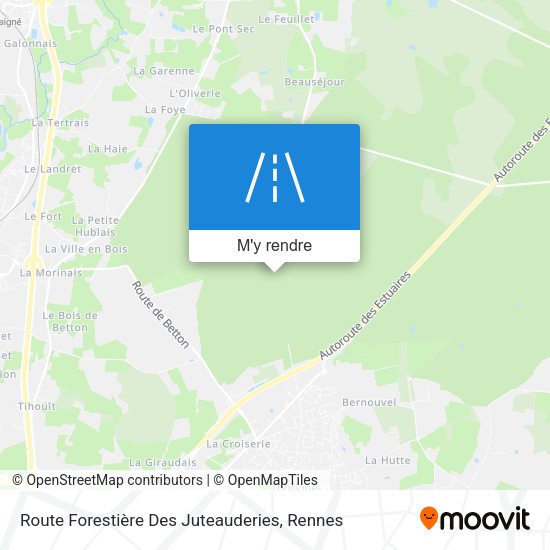 Route Forestière Des Juteauderies plan
