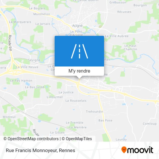 Rue Francis Monnoyeur plan