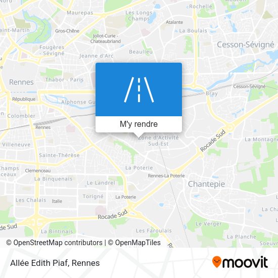 Allée Edith Piaf plan