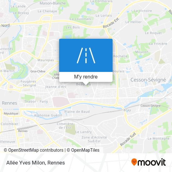 Allée Yves Milon plan