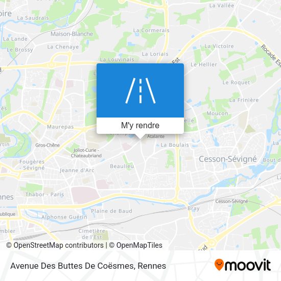 Avenue Des Buttes De Coësmes plan
