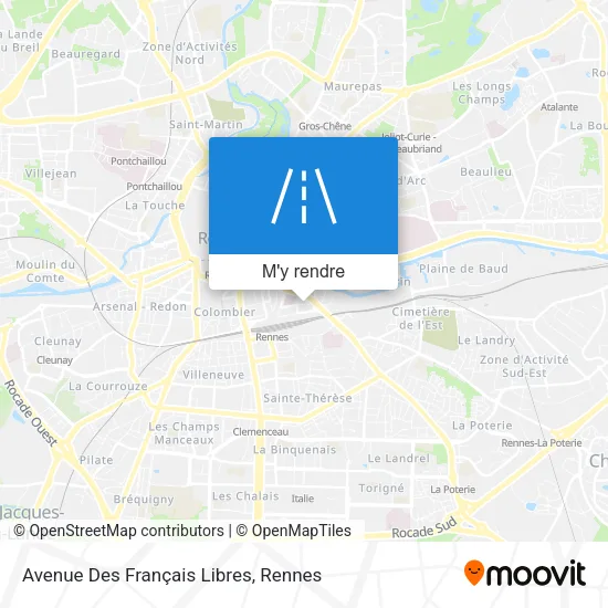 Avenue Des Français Libres plan
