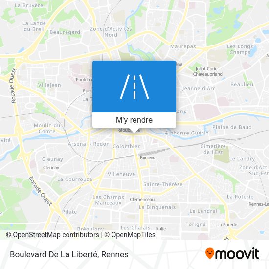 Comment aller à Boulevard De La Liberté, Rennes en bus, train ou métro?