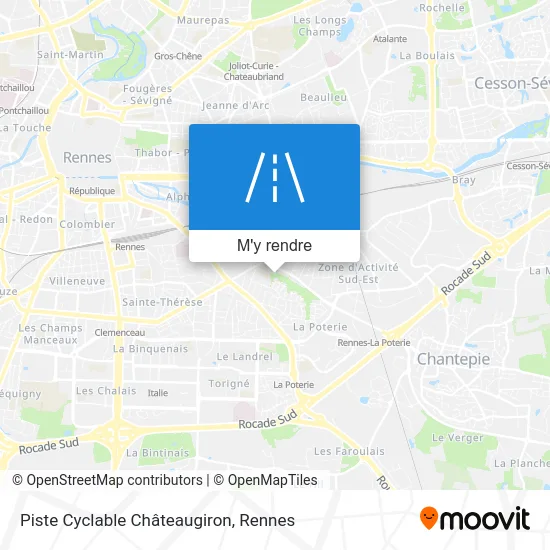 Piste Cyclable Châteaugiron plan