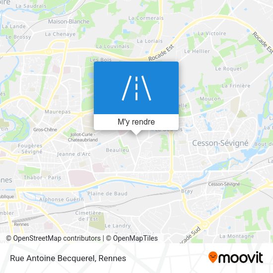 Rue Antoine Becquerel plan