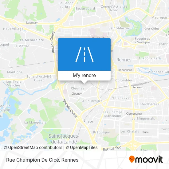 Rue Champion De Cicé plan