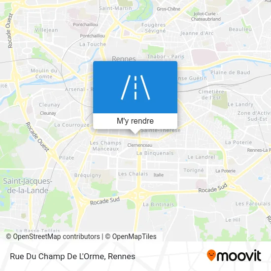 Rue Du Champ De L'Orme plan