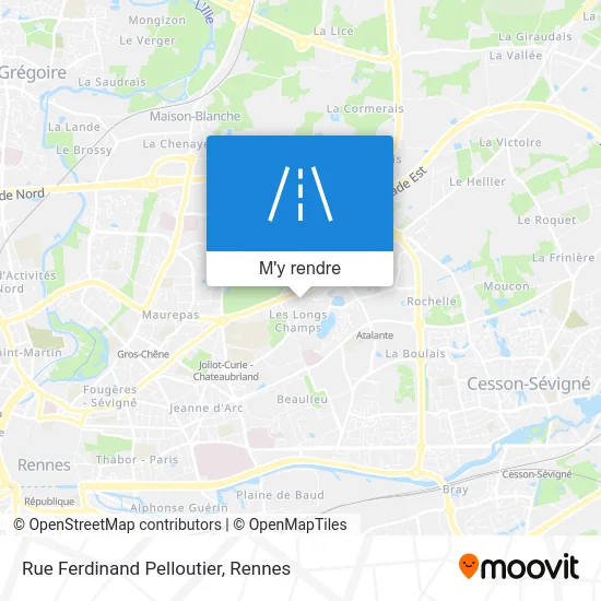 Rue Ferdinand Pelloutier plan