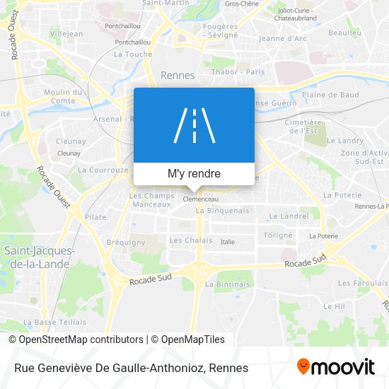 Rue Geneviève De Gaulle-Anthonioz plan