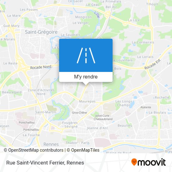 Rue Saint-Vincent Ferrier plan
