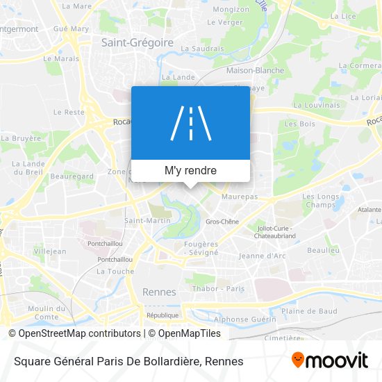 Square Général Paris De Bollardière plan