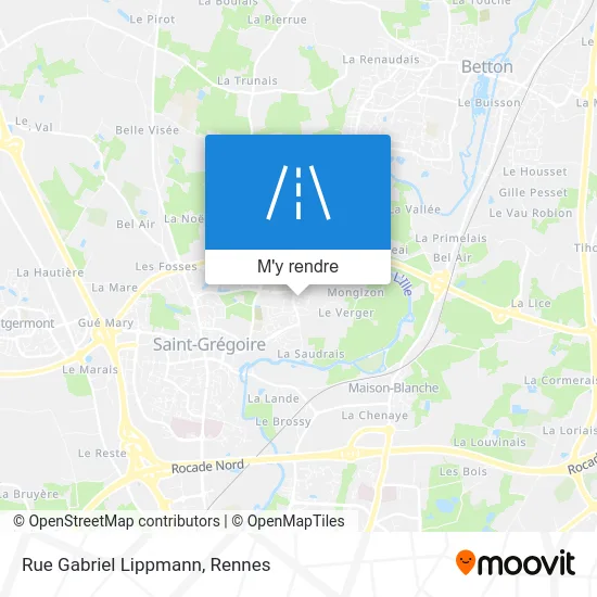 Rue Gabriel Lippmann plan