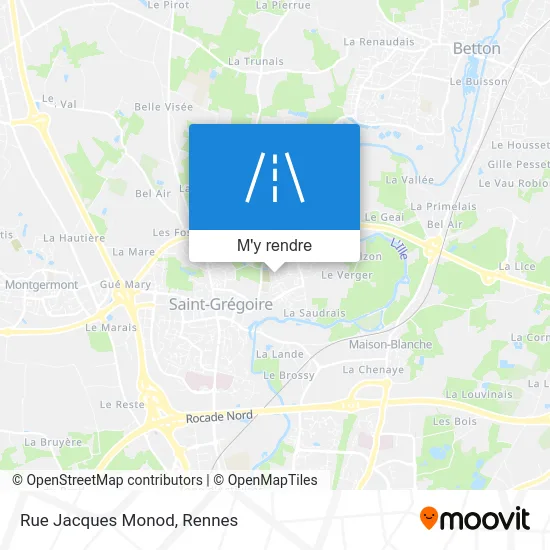 Rue Jacques Monod plan