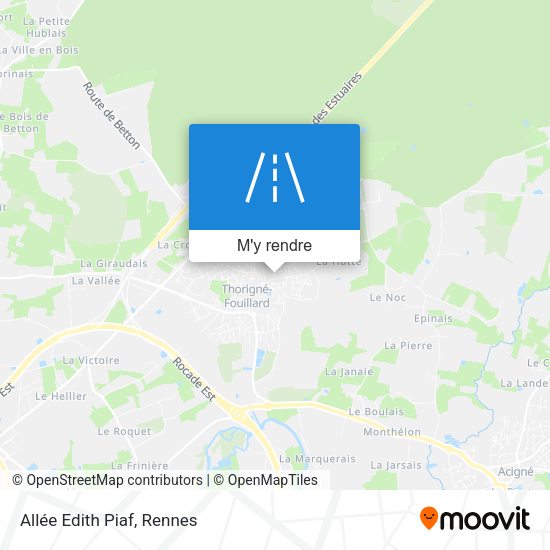 Allée Edith Piaf plan