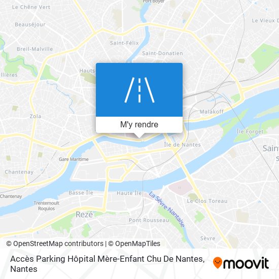 Accès Parking Hôpital Mère-Enfant Chu De Nantes plan