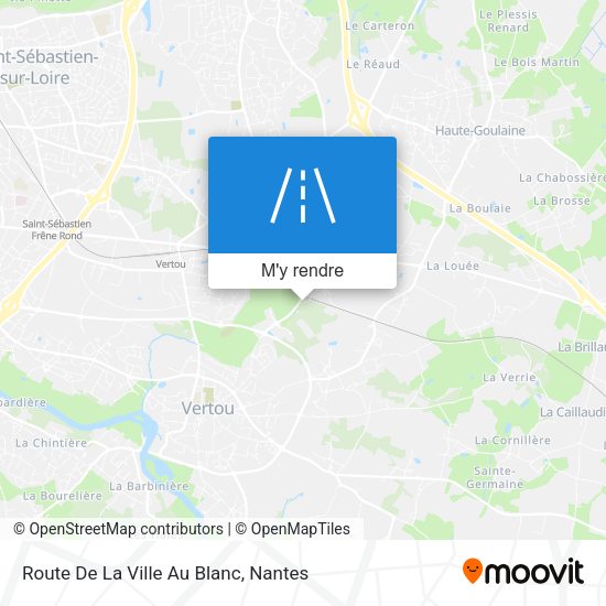Route De La Ville Au Blanc plan