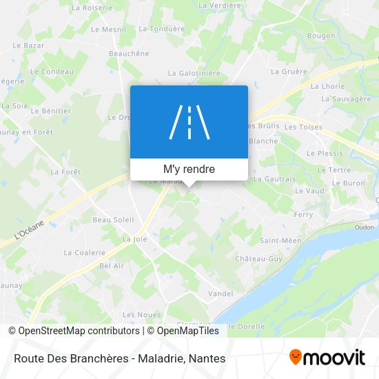 Route Des Branchères - Maladrie plan