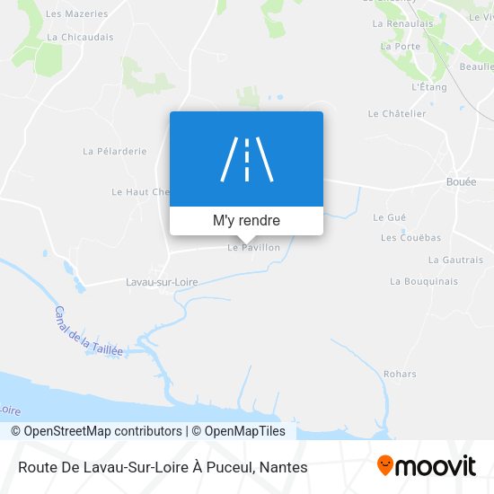 Route De Lavau-Sur-Loire À Puceul plan