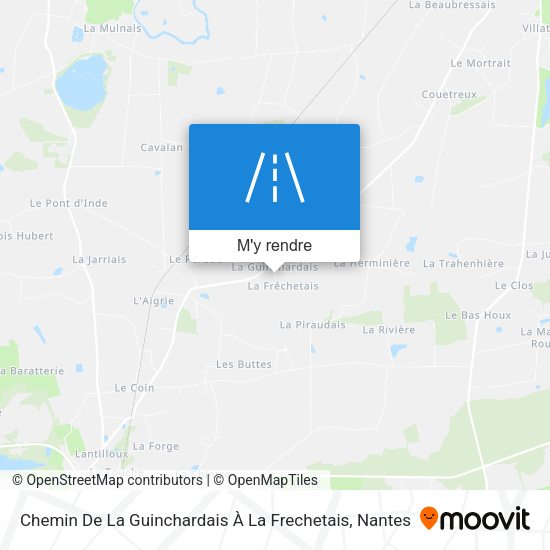 Chemin De La Guinchardais À La Frechetais plan