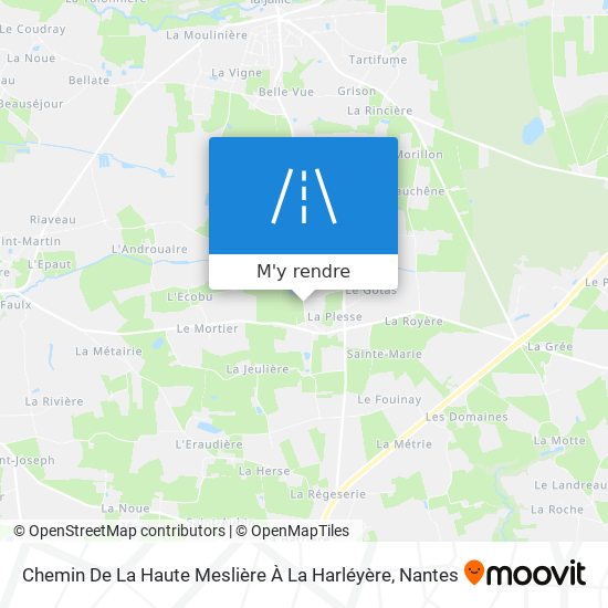 Chemin De La Haute Meslière À La Harléyère plan