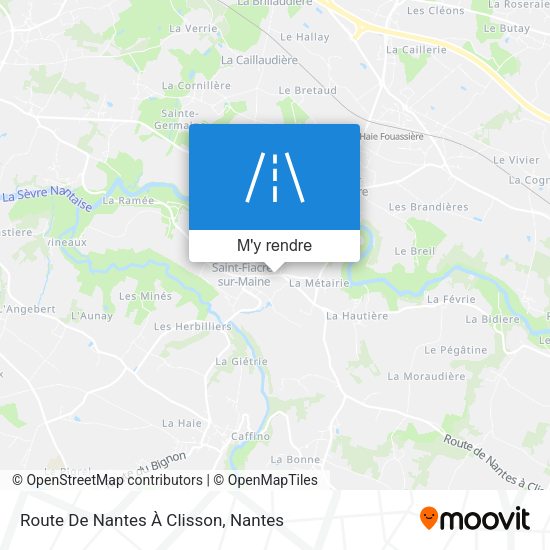 Route De Nantes À Clisson plan