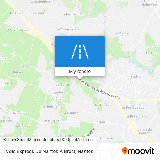 Voie Express De Nantes À Brest plan