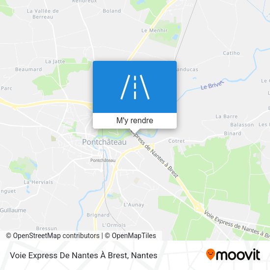 Voie Express De Nantes À Brest plan