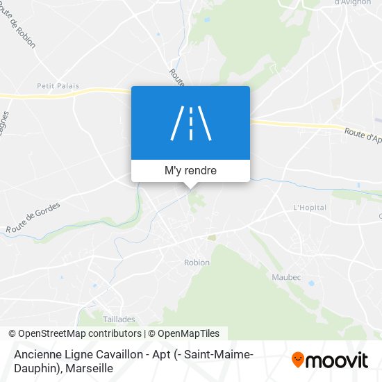 Ancienne Ligne Cavaillon - Apt (- Saint-Maime-Dauphin) plan