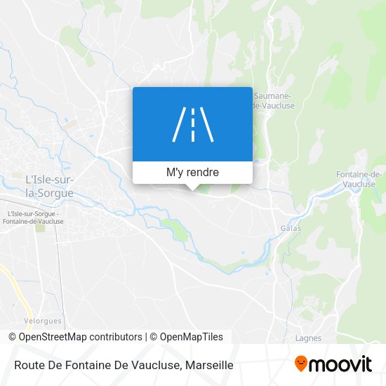 Route De Fontaine De Vaucluse plan