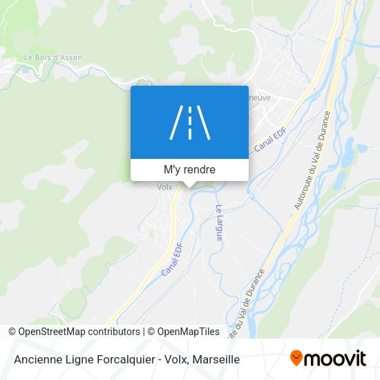 Ancienne Ligne Forcalquier - Volx plan