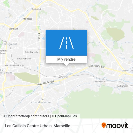 Les Caillols Centre Urbain plan
