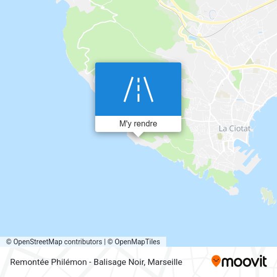 Remontée Philémon - Balisage Noir plan