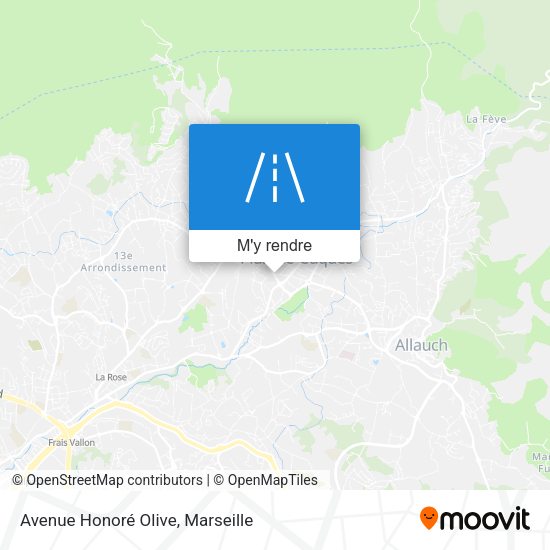 Avenue Honoré Olive plan