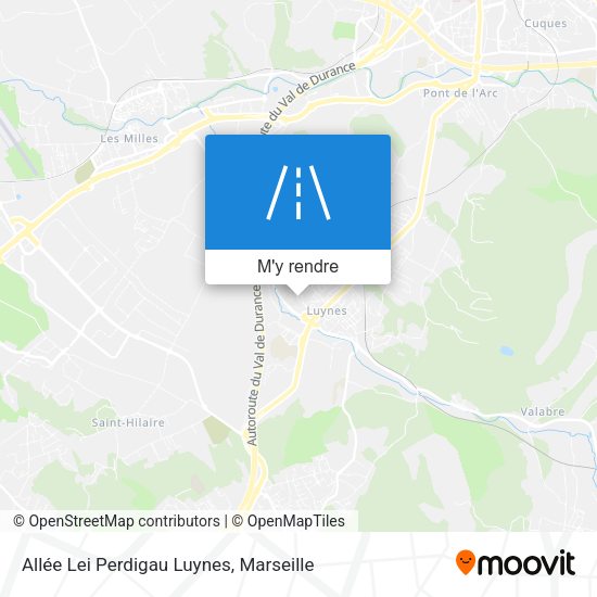 Allée Lei Perdigau Luynes plan