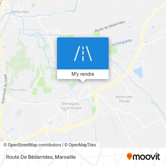 Route De Bédarrides plan