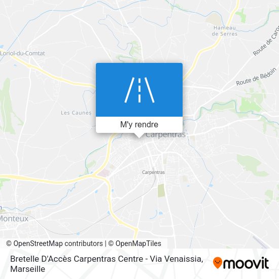 Bretelle D'Accès Carpentras Centre - Via Venaissia plan