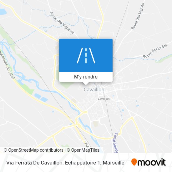 Via Ferrata De Cavaillon: Echappatoire 1 plan
