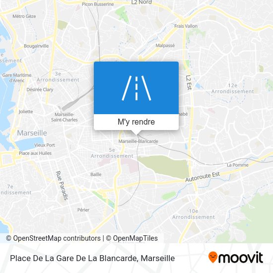 Place De La Gare De La Blancarde plan