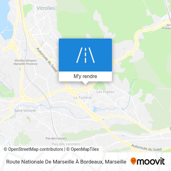 Route Nationale De Marseille À Bordeaux plan