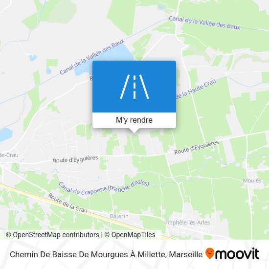 Chemin De Baisse De Mourgues À Millette plan