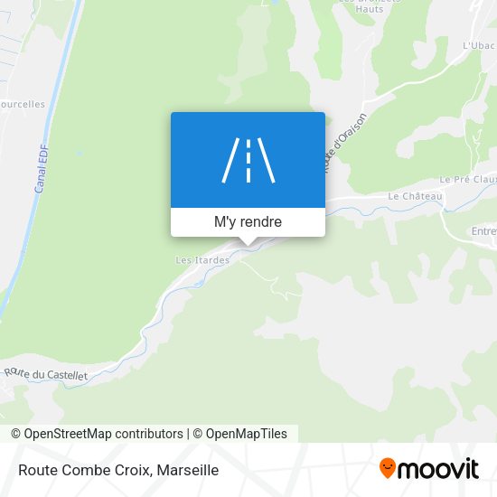 Route Combe Croix plan