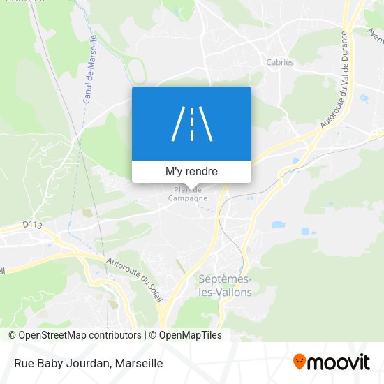 Rue Baby Jourdan plan
