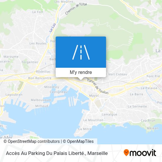 Accès Au Parking Du Palais Liberté. plan