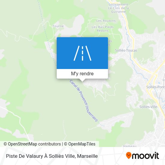Piste De Valaury À Solliès Ville plan