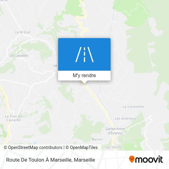 Route De Toulon À Marseille plan