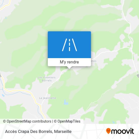 Accès Crapa Des Borrels plan