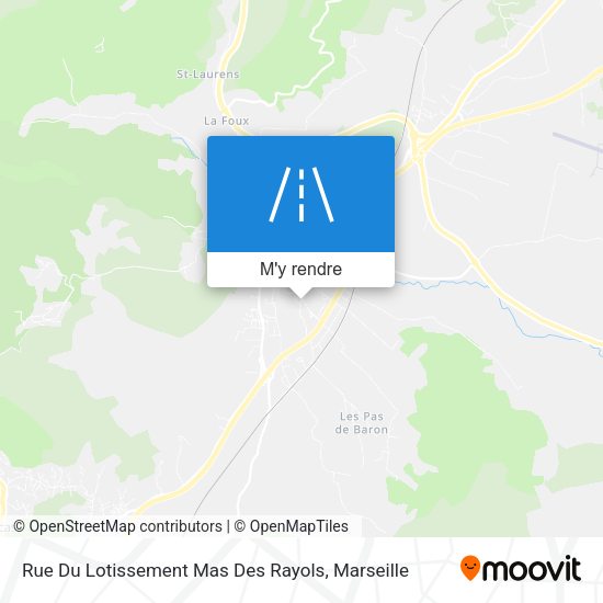 Rue Du Lotissement Mas Des Rayols plan