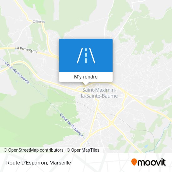 Route D'Esparron plan