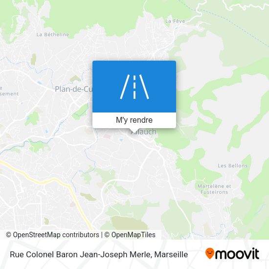 Rue Colonel Baron Jean-Joseph Merle plan
